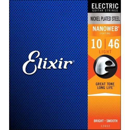 Elixir NanoWeb 10-46 Electric Guitar strings by Elixir - Guitar Strings, music equipment Nottingham.